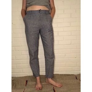 Uniqlo linen cotton tapered pants